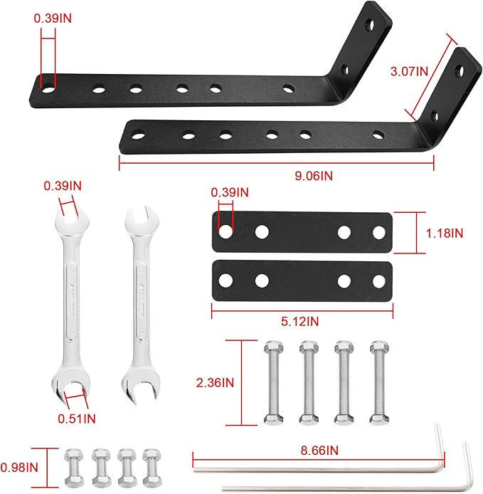 ALL-TOP Vehicle Awning Mounting Hardware, Stainless L-Shape Bracket - Image 2