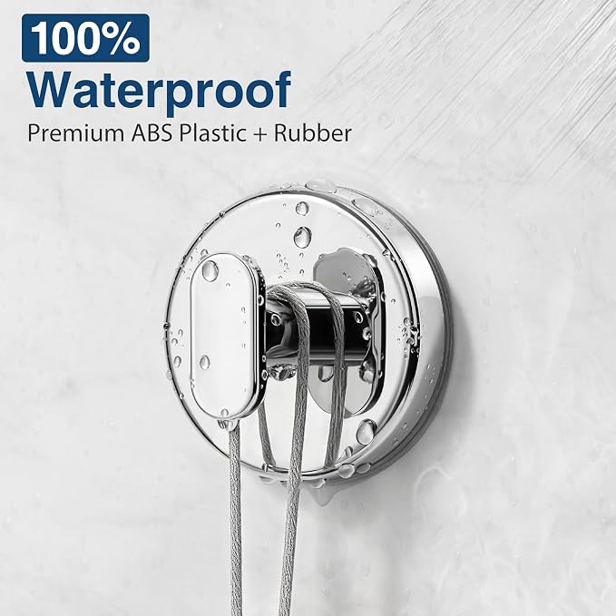 pickpiff Suction Cup Hooks for Shower: 15 LB Strong Wall Hanger for Bathroom - Image 6