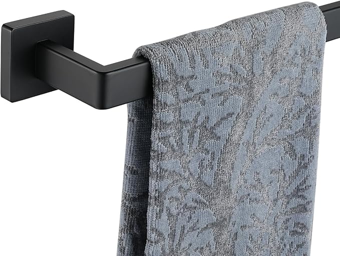 JQK Black Towel Bar, Rounded Edges 26.41 Inch Towel Rack, 304 Stainless Steel by Homeimprovement