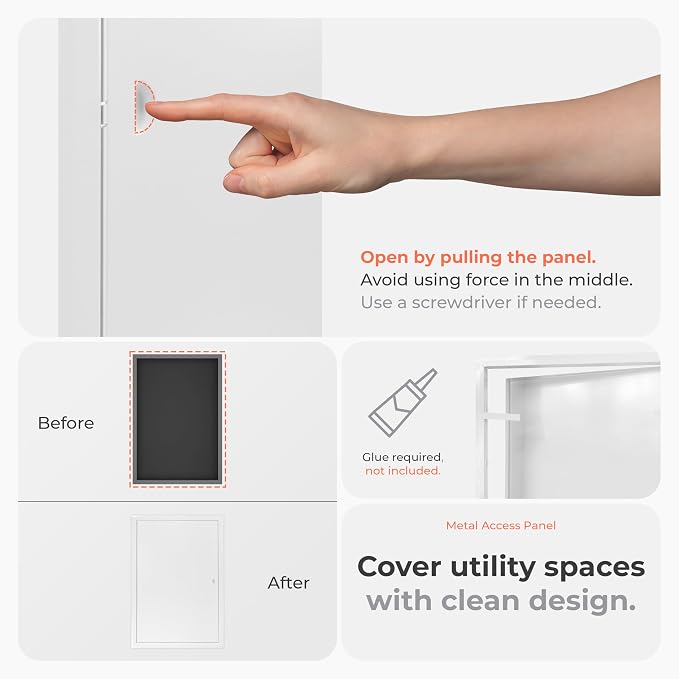16x24 Inch White Access Panel – Metal Rectangular Wall & Ceiling Access Door - Image 4