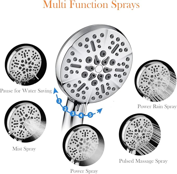 Shower Head with Handheld High Pressure-Full Body Coverage Powerful Rain - Image 2