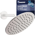HammerHead Showers Solid Metal Round 8 Inch Rainfall Shower Head, High Flow by HammerHeadShowers