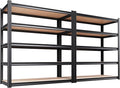 Set of 2 Storage Shelves, 45.6" W Heavy Duty Garage Shelving, 2500LBS Metal by Unknown