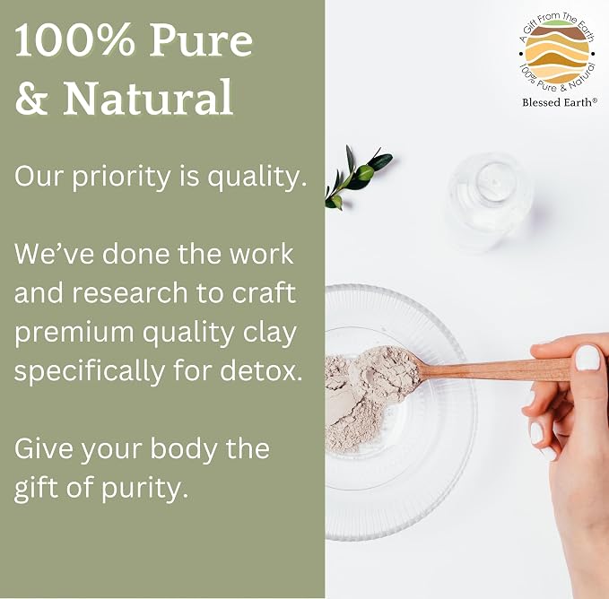 Blessed Earth Detox Clay Bath, 100% Pure Sodium Bentonite Therapeutic Grade – - Image 5