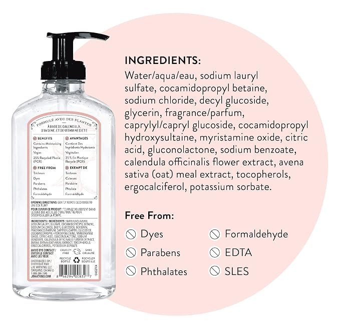 J.R. Watkins Gel Hand Soap, 3 Pack of 11 Fl Oz, Grapefruit - Image 6