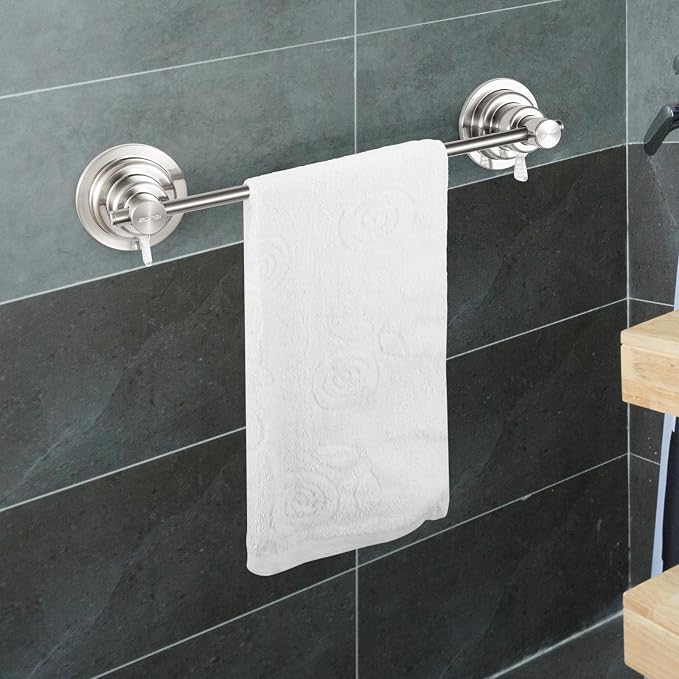 BOPai Extendable Suction Cup Towel Bar 17-28.5", Removeable Shower Door Mat Rod - Image 5