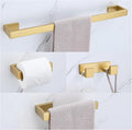 Brushed Gold Bathroom Hardware Set, 4-Piece Bath Towel Bar Set SUS304 Stainless by LairuierBathroomHardwareSet