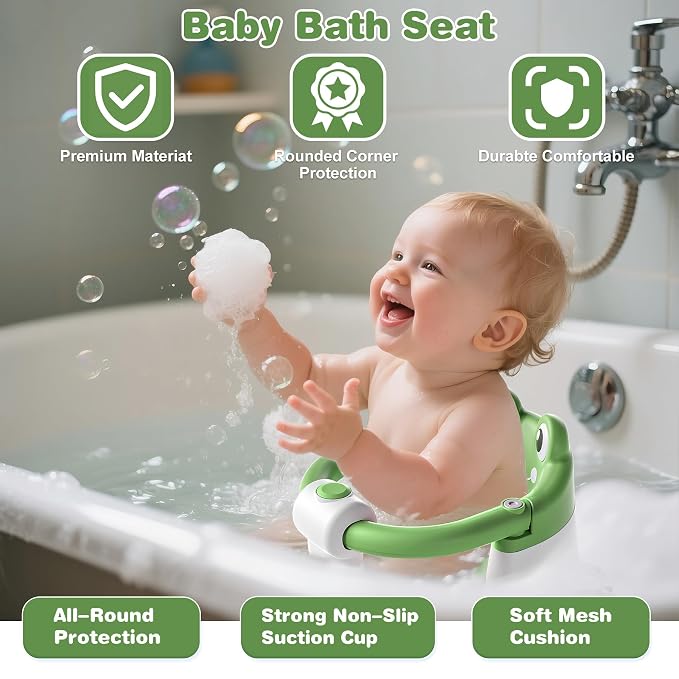 Baby Bath Seat for Babies 6 Months & up Non-Slip Toddler Bath Seats for Sitting - Image 7