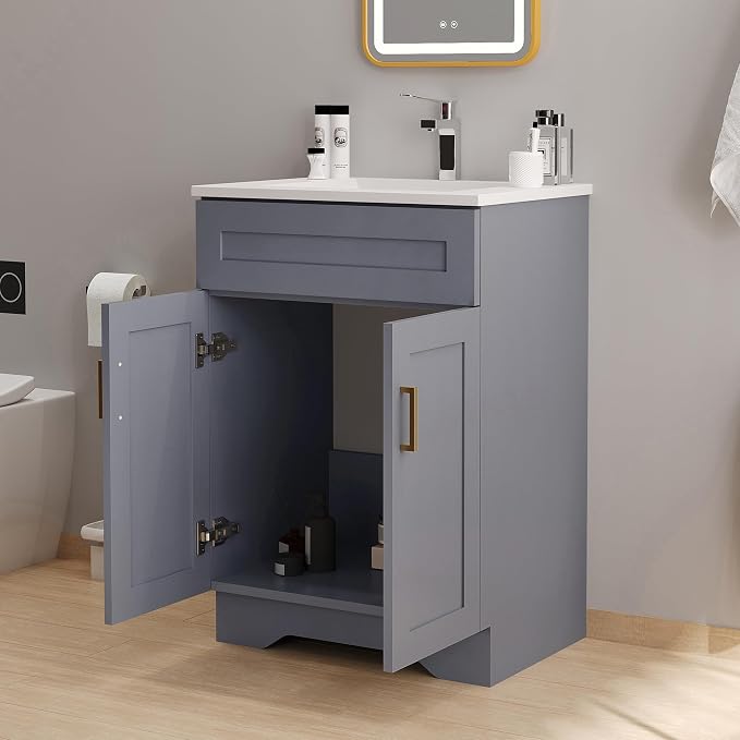 24 Inch Bathroom Vanity with Sink, Bathroom Storage Vanity Cabinet - Image 6