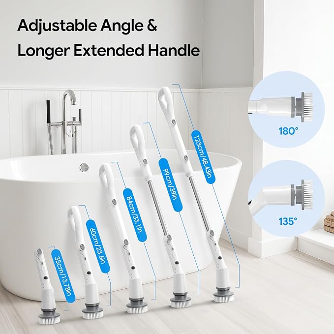 Electric Spin Scrubber, 2025 New Cordless Cleaning Brush, Shower Cleaning Brush - Image 7