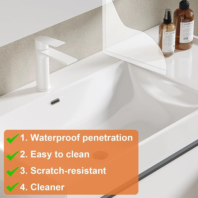 2 Pack Shower Corner Water Guard, Shower Splash Guard Acrylic Self-Adhesive - Image 4