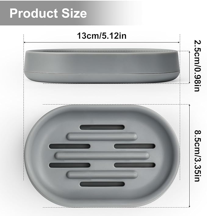 Topsky Soap Dish for Shower, 2 Pack Soap Dishes Soap Savers for Bar Soap - Image 3