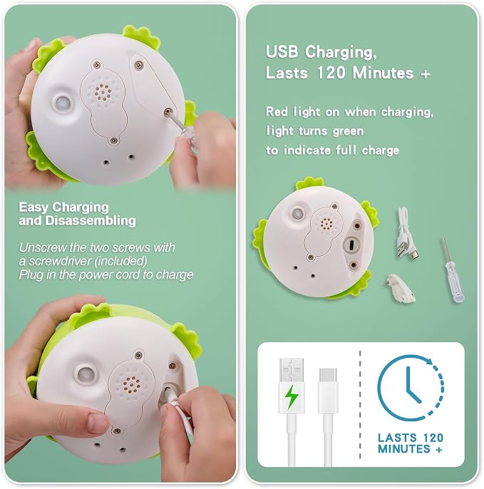 Light Up Bath Toy Sprinkler for Babies, Rechargeable Bathtub Pool Water Toys - Image 4