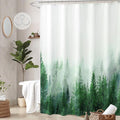 ORTIGIA Green Misty Forest Heavy Duty Shower Curtain by ORTIGIA