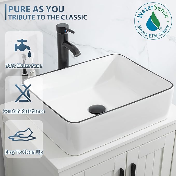 eclife 48" Modern Bathroom Vanity Sink Combo Freestanding Cabinet - Image 5