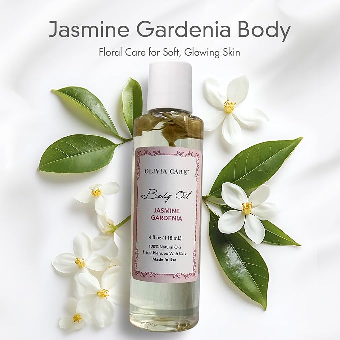 Olivia Care Jasmine Gardenia Body Oil Vegan & Natural Oil - Image 2