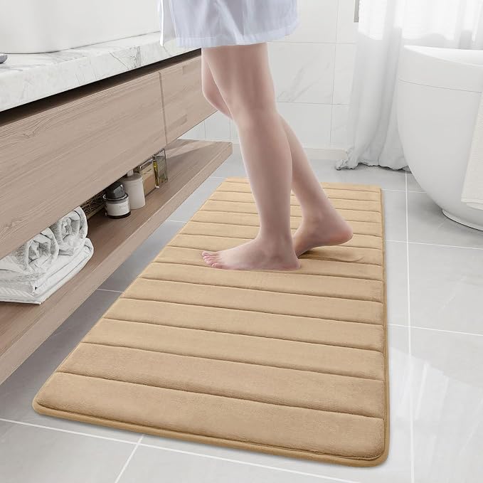 Buganda Memory Foam Bath Mat, Ultra Soft and Non-Slip Bathroom Rugs, Water by Buganda