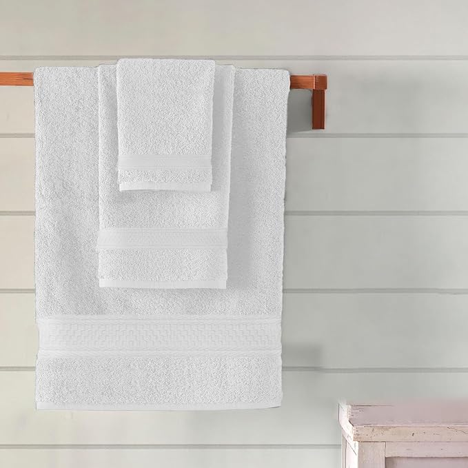 DAN RIVER 100% Ring Spun Cotton 3-Piece Towel Set, Bath Towel, Hand Towel and - Image 5