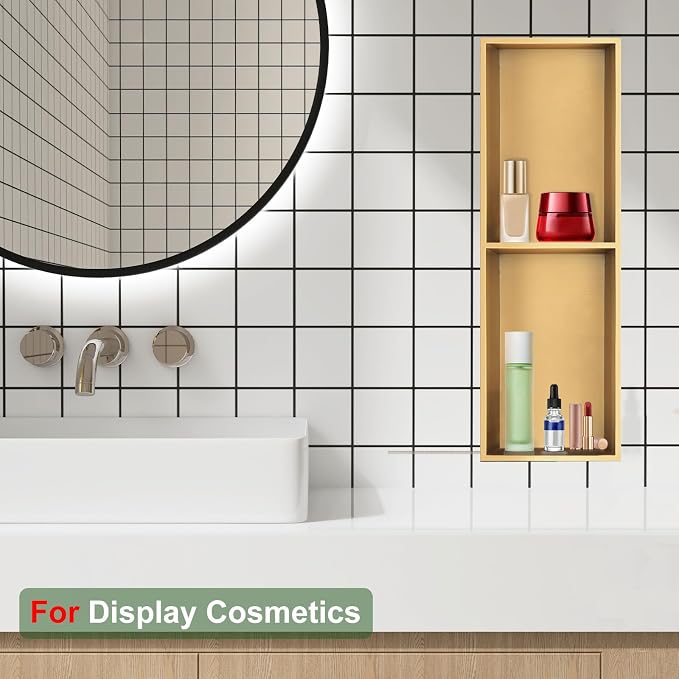 Shower Niche, Stainless Steel Elegant Bathroom Niche, No Tile Needed Recessed - Image 4