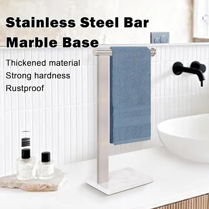 Stainless Steel L-Shaped Hand Towel Holder, SUS304 Bathroom Towel Rack - Image 6