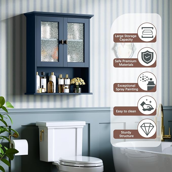 Bathroom Cabinet Wall Mount, Medicine Cabinet Over Toilet Storage Cabinet - Image 3