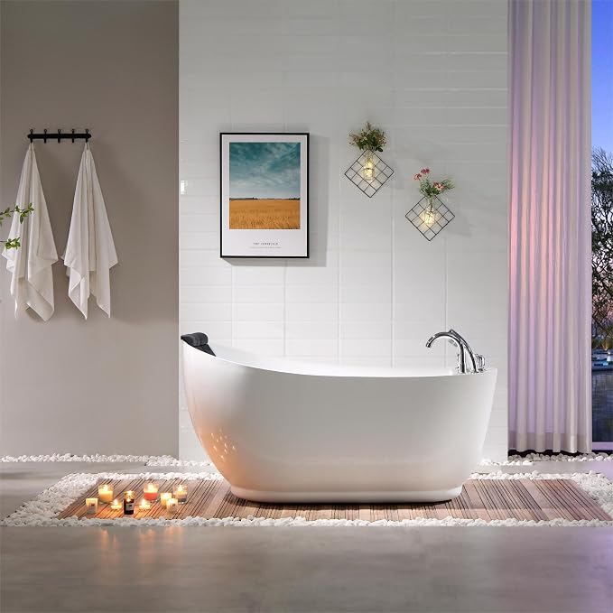 Empava 67 inch Acrylic Freestanding Whirlpool Bathtub by Empava