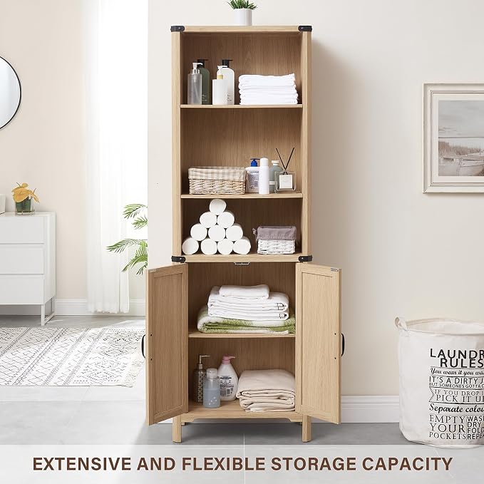 70.87 Tall Storage Cabinet, Farmhouse Storage Cabinet - Image 4