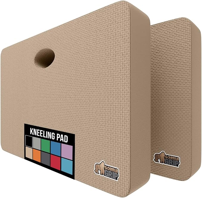 GORILLA GRIP Extra Thick Patent Pending Soft Foam Kneeling Pad, 2 PK, by GorillaGrip