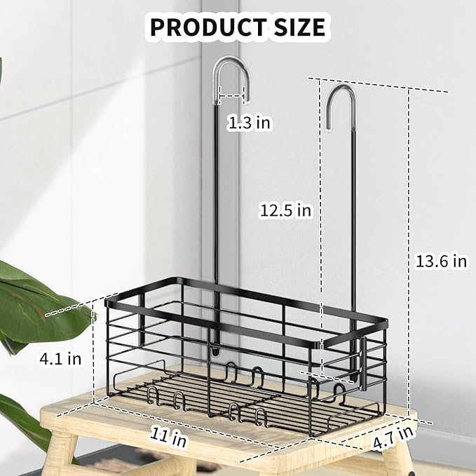SHANSHUI Shower Hanging Caddy, Bathroom Shower Organizer Basket, Shampoo - Image 6