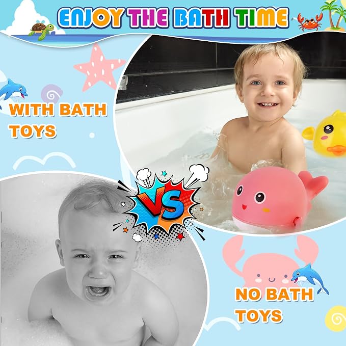 Baby Bath Toys 5 Pcs Set, Wind Up Bath Toys - Image 3