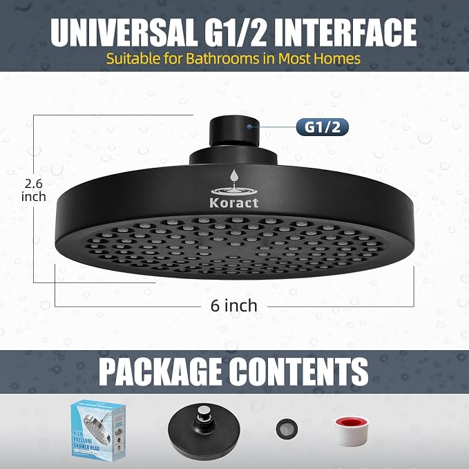 Shower Head High Pressure Rain Premium Quality Luxury Design Anti-Clogging - Image 6