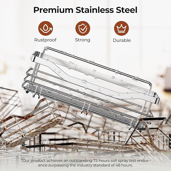 Orimade Shower Caddy Basket Soap Dish Holder Shelf - Image 8