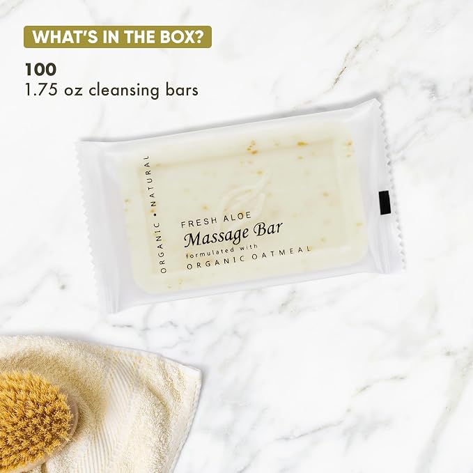 1-Shoppe All-in-Kit Diversified Hospitality Organic Oatmeal Massage Bar Soap - Image 3