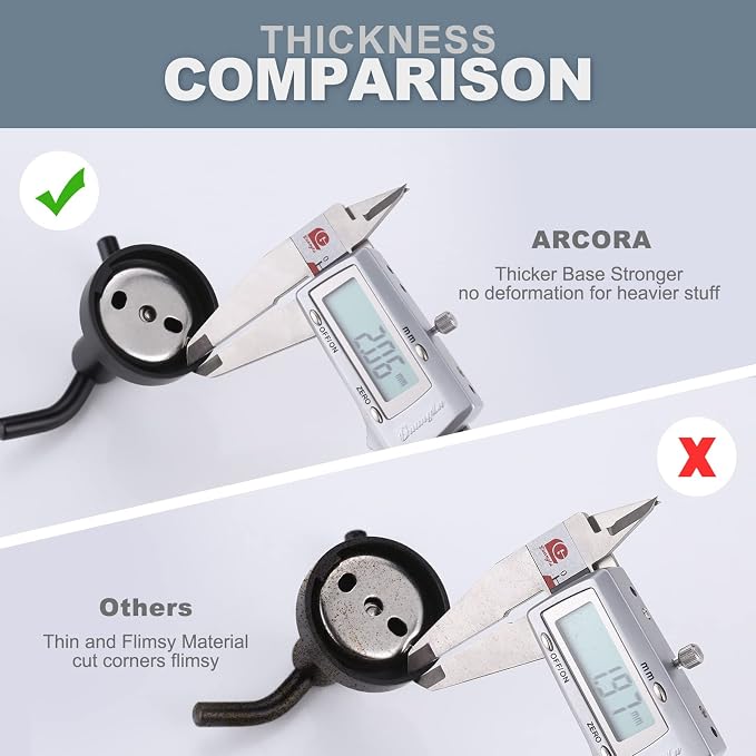 ARCORA Black Towel Hooks, SUS 304 Stainless Steel Wall Hooks, Heavy Duty Robe - Image 5