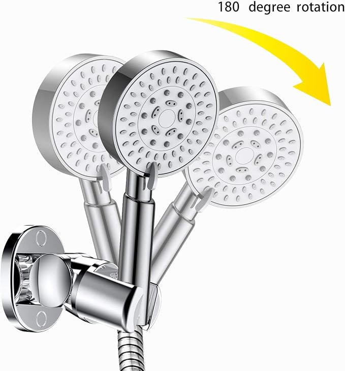 Shower Head Holder Wall Mounted, Screw Mounted Shower Spray Holder, Adjustable - Image 3