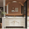 72Inch Bathroom Vanity with Sink, Freestanding Bathroom Cabinet with LED Smart by LUTHXAY