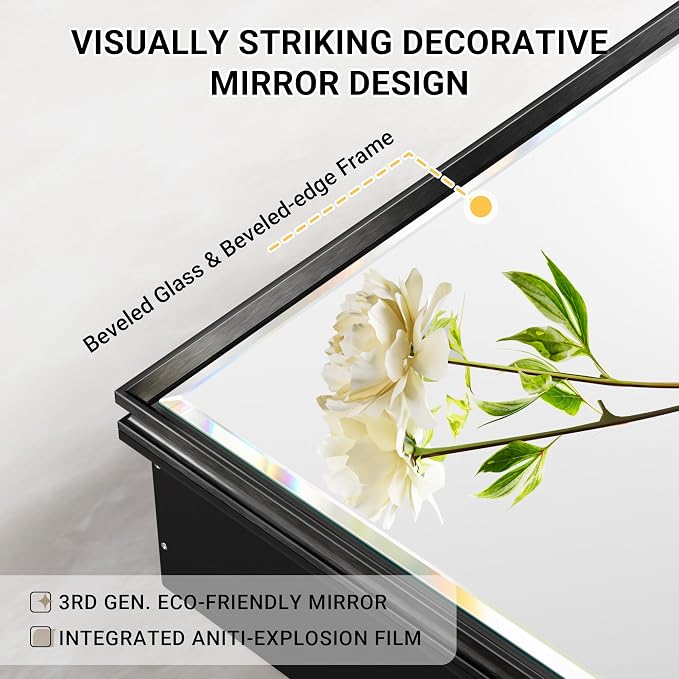 48x30 Black Medicine Cabinet - Image 3