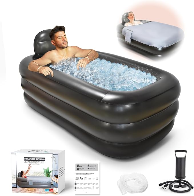 Nevife Inflatable Ice Bath Tub for Adults- Blow Up Bathtub by Nevife