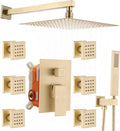 Enga Brushed Gold Rain Shower System by Enga