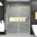 Chabatree Shower Door 60" W x 76" H Frameless Sliding Shower Door, Frameless by Unknown