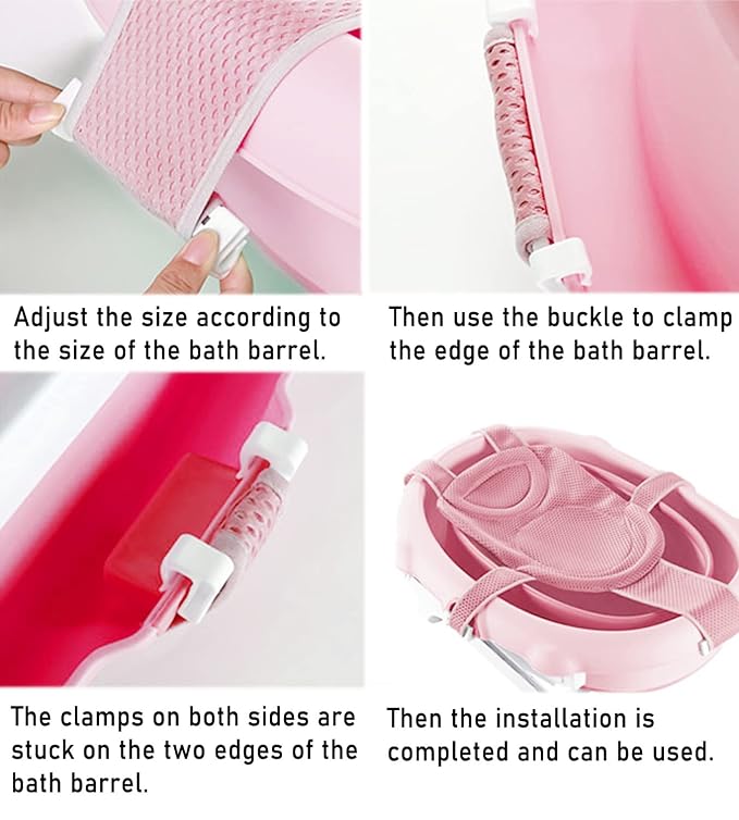 Baby Bath Seat Support Net Soft Headrest Baby Bath Cushion Pad, Breathable - Image 3