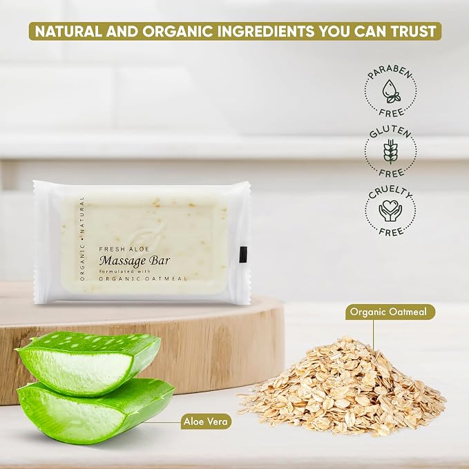 1-Shoppe All-in-Kit Diversified Hospitality Organic Oatmeal Massage Bar Soap - Image 4