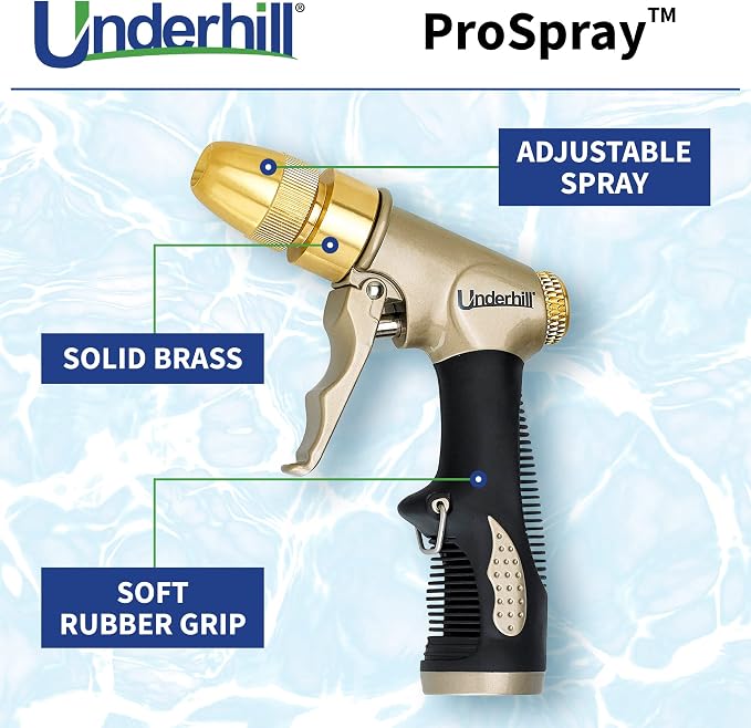 Underhill Prospray Gold Series Garden Water Hose Gun Nozzle Sprayer Head - Image 2