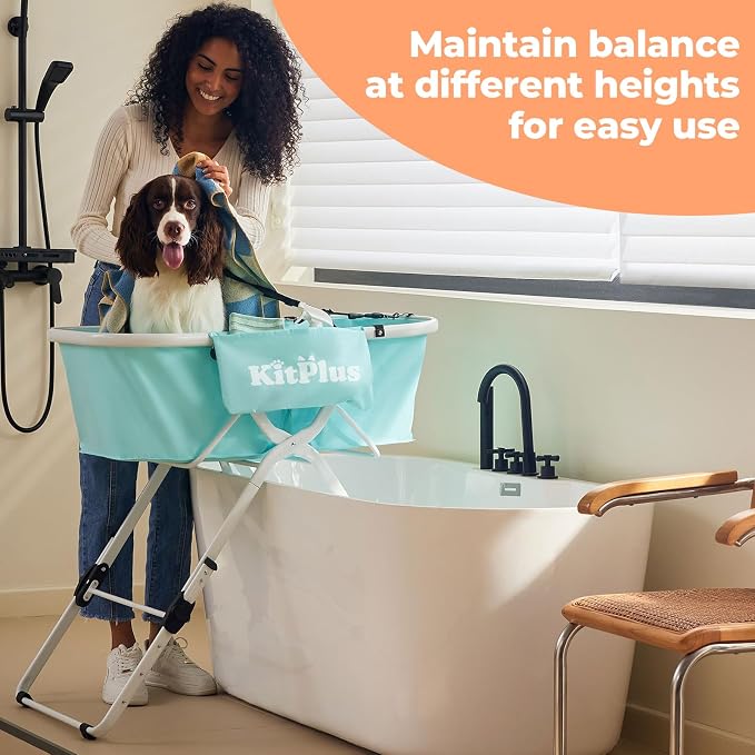 Elevated Portable Dog Bathtub, 5 Height Adjustable Dog Washing Station - Image 6