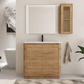 36 Inch Bathroom Vanity with Sink, Wooden Bathroom Cabinet with Soft Close Doors by BeyondYourImagination
