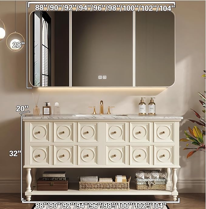 98IN Bathroom Vanity with Sink - Image 2
