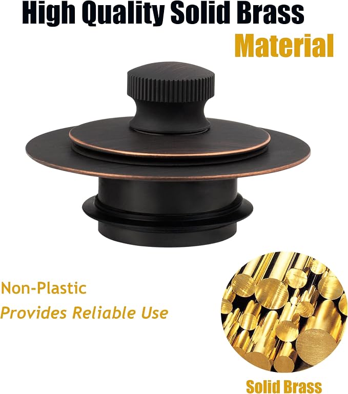 Artiwell Universal Lift and Turn Bath Drain Stopper and Cover, Bathtub Drain - Image 5