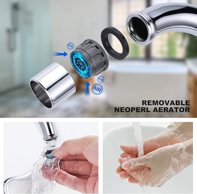 ARCORA 2 Handle Bathroom Faucet Chrome, 4 Inch Centerset Bathroom Faucet - Image 4