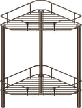 2 Tier Floor Standing Corner Shower Caddy Organizer Shelf by HuggieGems