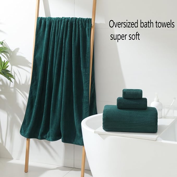 YTYC 29x59 Inch Bath Towels Set of 6 Large, Super Soft Absorbent Lint Free - Image 3